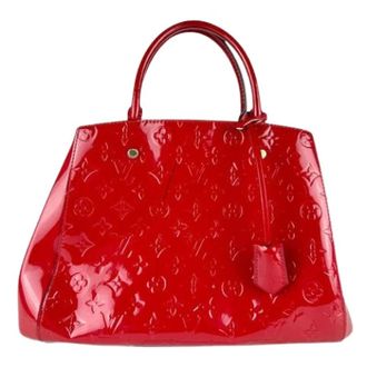 Louis Vuitton Pre-owned Handbags, female, Red, Size: ONE SIZE Pre-owned Montaigne MM Handbag