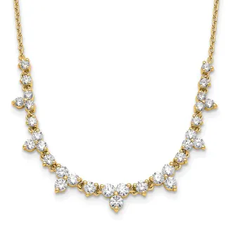 Diamond2Deal 14k Yellow Gold 1 1/2 Ct Lab Grown Diamond Necklace 18 Clarity VS, Color D-E