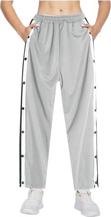 Generic Womens Tear Away Pants Side Split Snap Open Bottom Post Surgery Pants Joggers Athletic Workout Streetwear Sweatpants for Yoga Casual Gym and Sports Tr