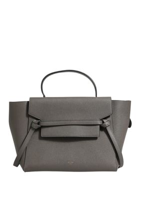 Celine Nano Belt Bag in Grained Calfskin Womens Grey (Pre-Owned)