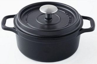 Invicta Cacerola Redonda De Hierro Fundido Esmaltado Negro 20cm - 402201 - Invicta