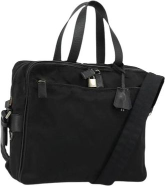 Prada Pre-owned Shoulder Bags, female, Black, Size: ONE SIZE Pre-owned Vintage Nylon Shoulder Bag