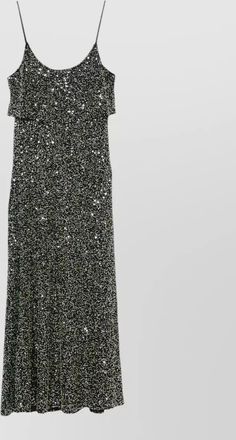 Paco Rabanne flared midi dress sequin embellishment