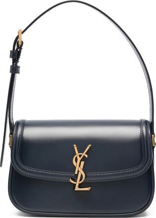 Saint Laurent Solferino mini-shopper met logoplakkaat - Blauw