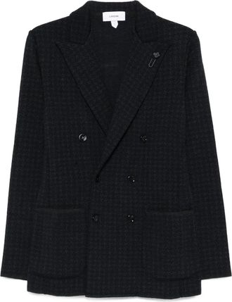 Lardini Giacca doppiopetto con motivo pied-de-poule - Blu