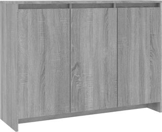 vidaXL Aparador De Madera De Ingenier&iacute;a Gris Sonoma 102x33x75 Cm Vidaxl