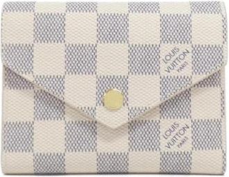Louis Vuitton Pre-owned Portefeuille Victorine Damier Azur Portemonnee - Dames - Vintage Accessoires - Beige - ONE Size - Vintage