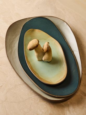 Hana Karim Studio Hand-Built Stoneware Mixed Platters (Set of 3)