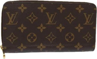 Louis Vuitton Pre-owned Vintage Canvas Portemonnee - Dames - Vintage Accessoires - Bruin - ONE Size - Vintage