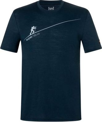super.natural Haute Route Tee Merinoshirt f&uuml;r Herren | blau