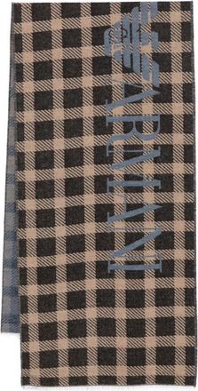 Emporio Armani Sjaal met ruitmotief en logo - Heren - Wintersjaals - Veelkleurig - ONE Size - Accessoires