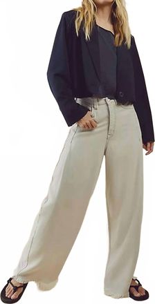 Free People Old West Slouchy Jean In Mushroom