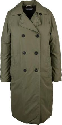 PESERICO Giaccone - Dames - Mantel - Groen - L - Katoen - Jassen