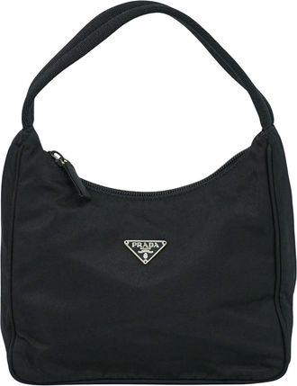 Prada Hobo Tessuto Black Nylon Handbag (Pre-Owned)