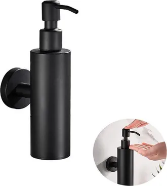 OEM Dispensador De Jab&oacute;n, 200 Ml, Redondo De Acero Inoxidable, Dispensador De Pared 304 Para Jab&oacute;n L&iacute;quido, Dispensador De Champ&uacute;, Ba&ntilde;o Y Aseo, Negro