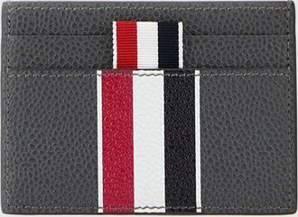 Thom Browne Portacarte di credito Thom Browne in pelle a grana