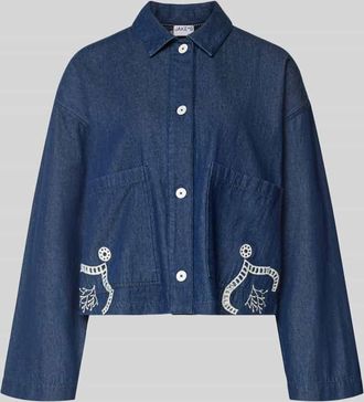 Jake*s Casual Relaxed Fit Jeansbluse aus Baumwolle in Jeansblau, Gr&ouml;&szlig;e 34