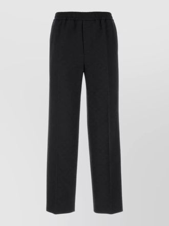 Gucci cotton blend trousers straight leg back pockets