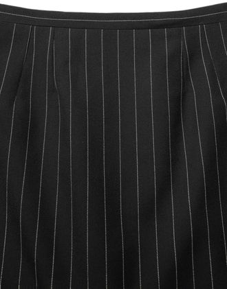 Dolce & Gabbana Womens Black Pinstriped Highwaist Pencil Cut Skirt Virgin Wool