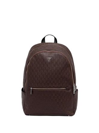 Guess Co Torino G Wave backpack - men - Polyurethane - One Size - Brown