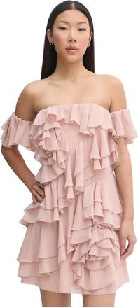 Aniye By Kleedjes, Dames, Roze, XS, Polyester, Mini Cocktailjurk