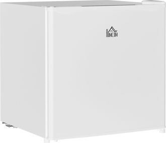 HOMCOM 46L Counter Top Fridge with Chiller Box Mini Fridge for Bedrooms Cream | TJ Hughes