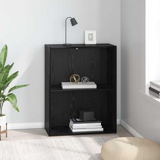 vidaXL Vidaxl Libreria 60 X 30 X 76.5 Cm Legno Ingegnerizzato Rovere Nero