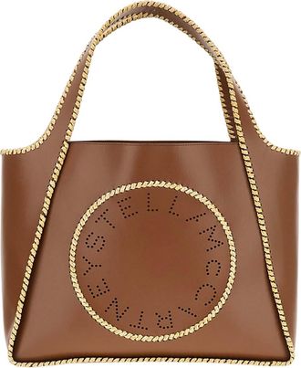 Stella McCartney Brown Logo Large Tote