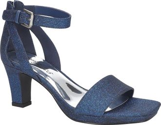 Easy Street Ro Ankle Strap Sandal in Navy Glitter at Nordstrom, Size 5.5