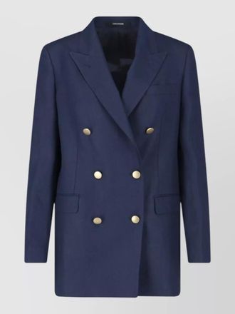 Tagliatore double breasted blazer notch lapel pockets