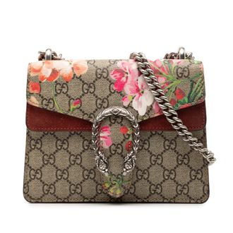 Gucci Vooraf bezorgd Kleine GG Supreme Blooms Dionysus Schoudertas