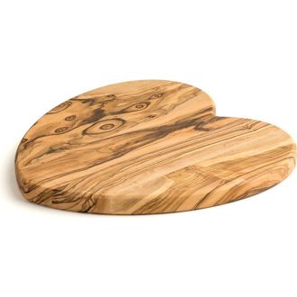 B&eacute;rard Olivewood Cutting Board, Heart Shape, 8.66 x 8.27 x 0.63 in Brown at Nordstrom