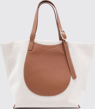 Longchamp Borsa Le Foulonn&eacute; Toile Longchamp in canvas e pelle a grana