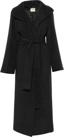 Khaite Romare Jas - Dames - Jas met riem - Grijs - S - Wol - Jassen