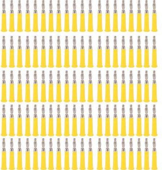 OEM Kit De Accesorios De 100 Conectores Banana De 4 Mm Tipo Soldadura Para Maquinaria J.10010, Color Amarillo