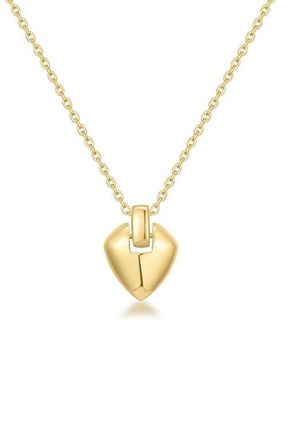 Ania Haie Shield Pendant Necklace in Shiny Gold at Nordstrom