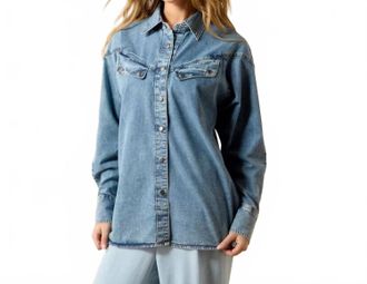 Ariat Charleston Button Down Shirt In Indigo Wash