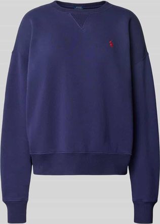 Polo Ralph Lauren Oversized Sweatshirt mit gerippten Abschlüssen in Marine, Größe XL