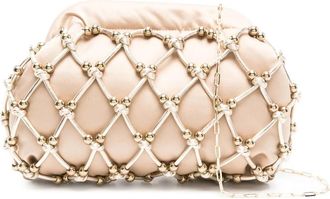 Rosantica Beaded Satin Clutch