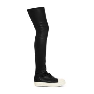 Rick Owens Over-knee Boots, female, Black, Size: 11 US High Stocking Sneaks