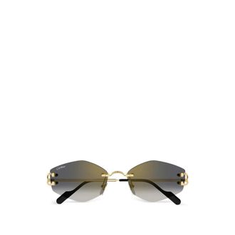 Cartier Sunglasses, unisex, Yellow, Size: 56 MM Square Sunglasses