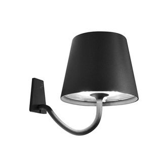 Zafferano Aplique led de aluminio negro regulable