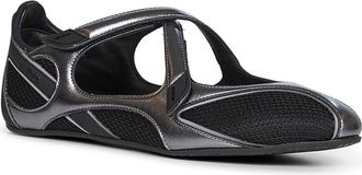 The Attico Womens Black Floor 01 Ballet Flats Polyurethane Ballerina Shoes