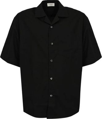 Paolo Pecora Bowling Shirt - Heren - Korte mouwen Overhemden - Zwart - S - Overhemden
