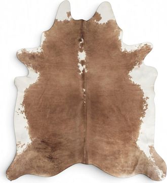 Infinity Leather Natural Cow Leather Tan White Cowhide Hairon Rug - Hereford