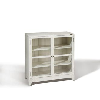 Robin des Bois Biblioteca vitrina modular de madera maciza blanco
