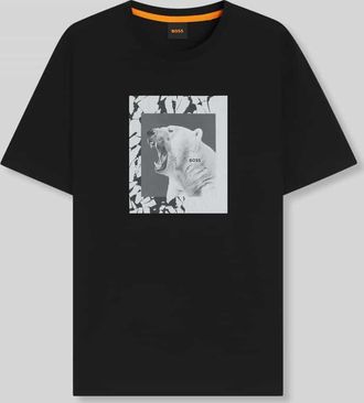 Boss Orange by Hugo Boss BOSS Orange Regular Fit T-Shirt aus reiner Baumwolle in Black, Größe XL