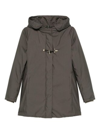 Fay Green Hooded Toggle Coat