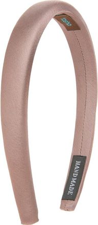 Tasha Skinny Padded Satin Headband in Brown at Nordstrom