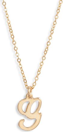 Set & Stones Gianna Initial Pendant Necklace in Gold /G at Nordstrom